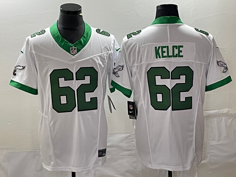Men's Philadelphia Eagles Jason Kelce #62 White Jersey